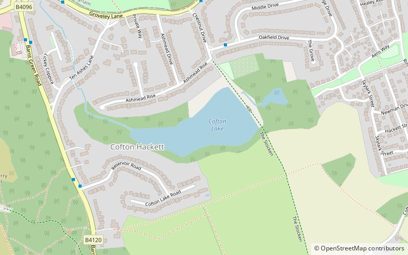 Cofton Reservoir location map