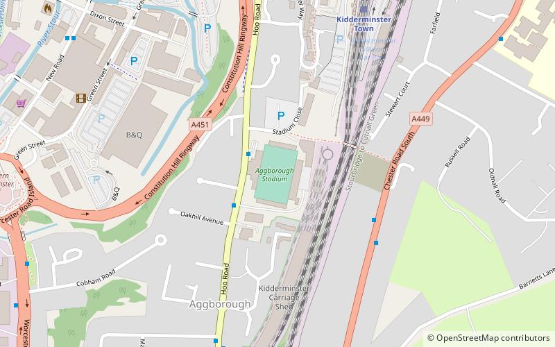 Aggborough Stadium location map
