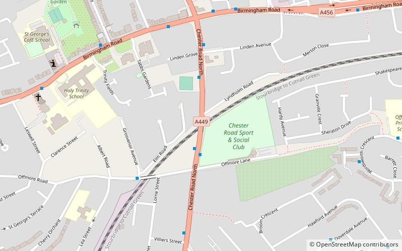 chester road north ground kidderminster location map