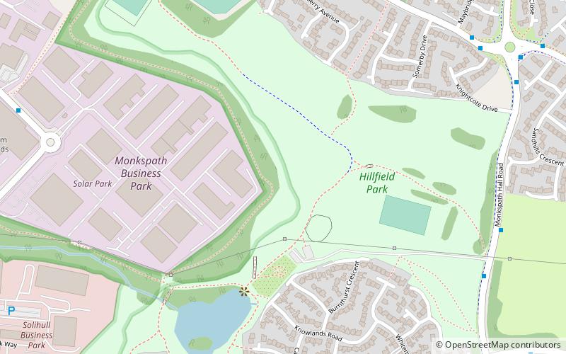 hillfield park solihull location map