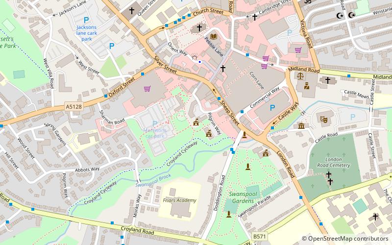 Croyland Abbey location map