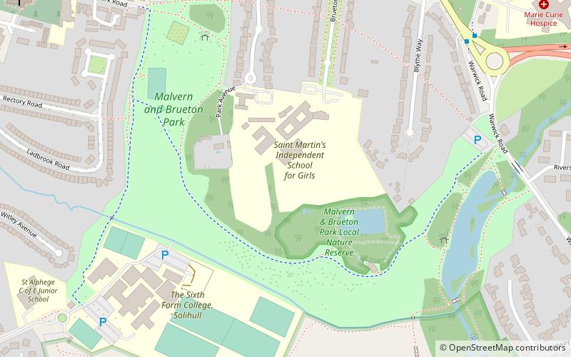 Malvern & Brueton Park location map