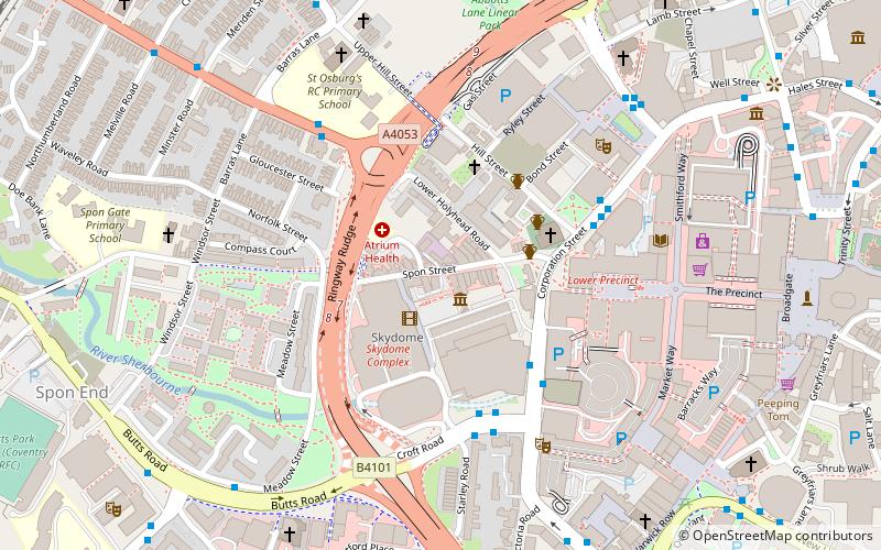Spon Street location map