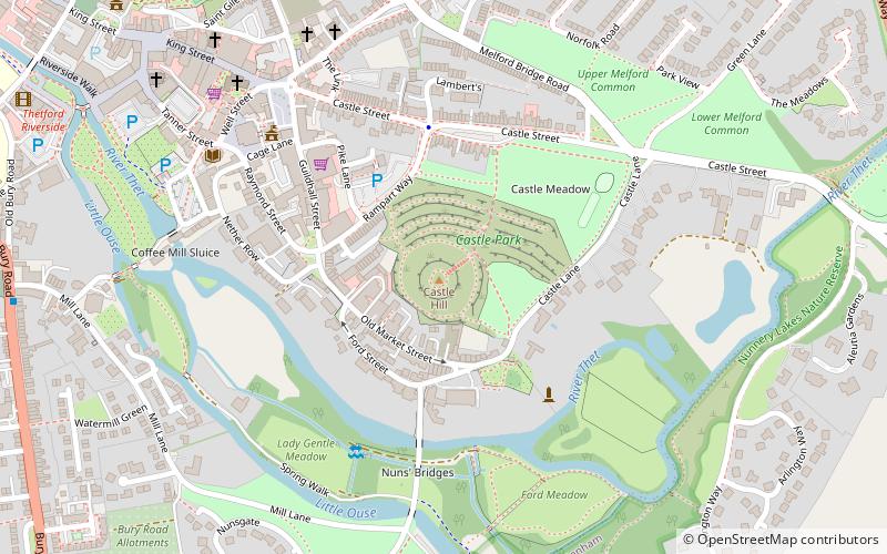 Thetford Castle location map