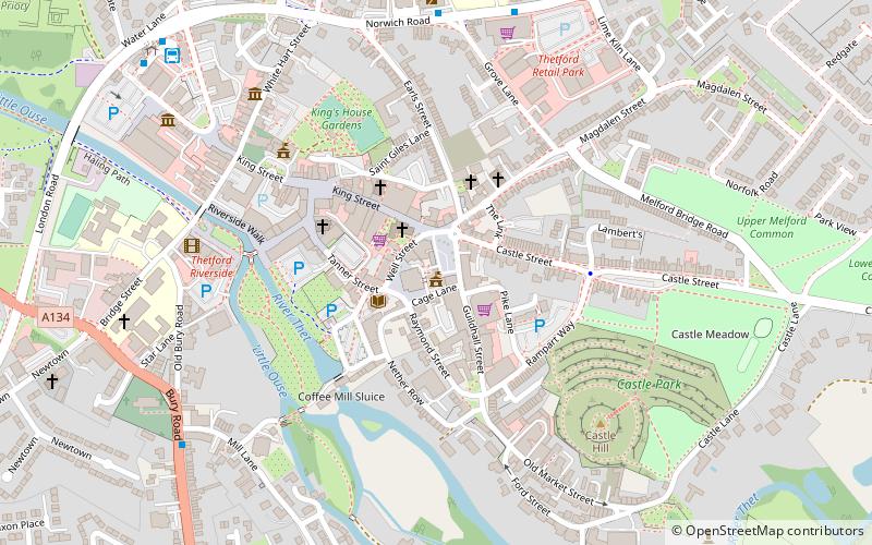 Thetford Guildhall location map