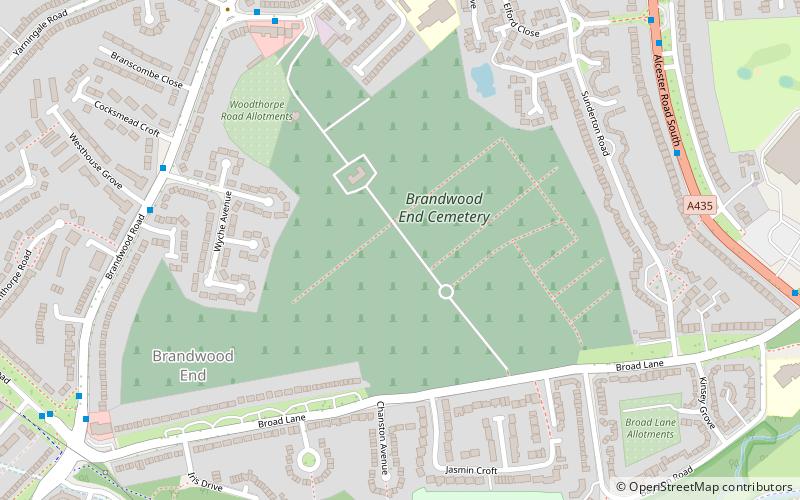 Brandwood End Cemetery location map