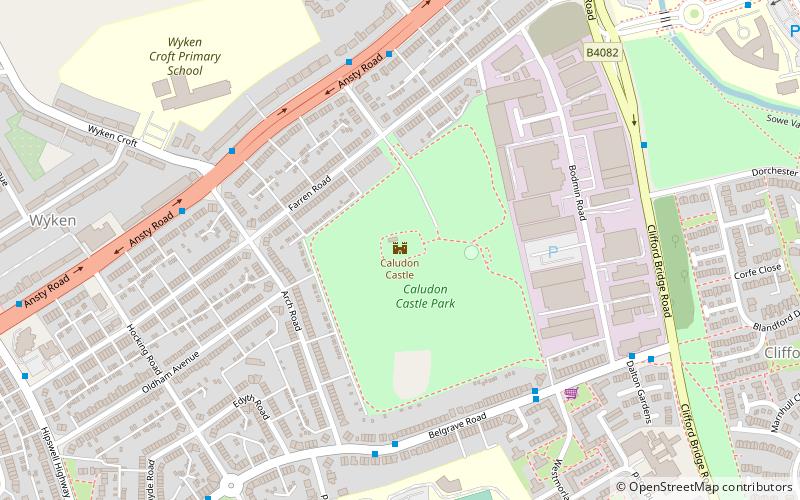 Caludon Castle location map