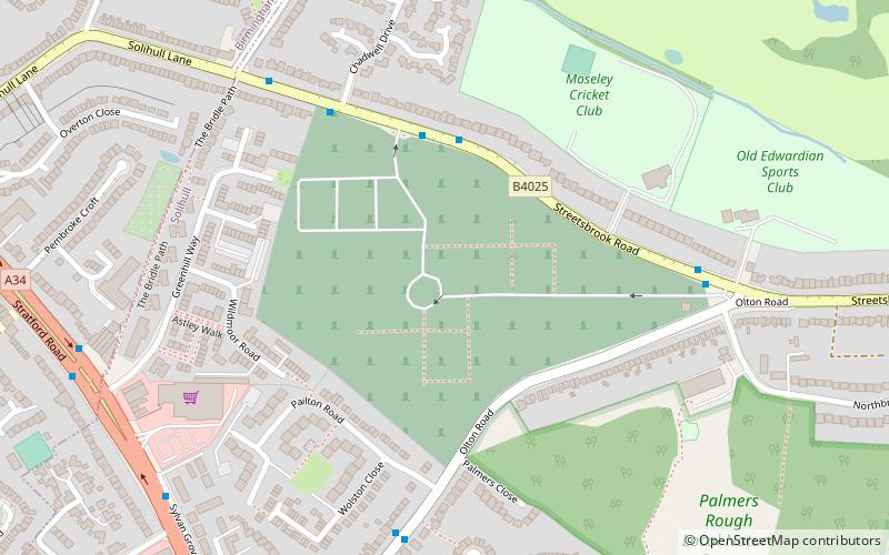 Robin Hood Cemetery location map