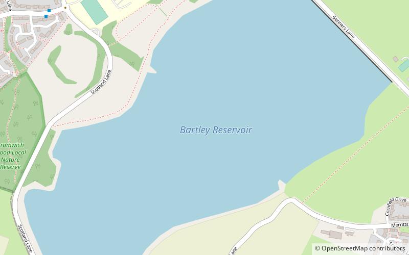 Bartley Reservoir location map