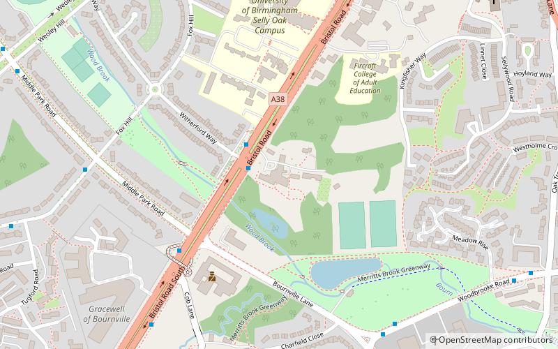 Woodbrooke location map