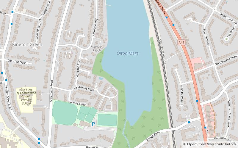 Olton Reservoir location map