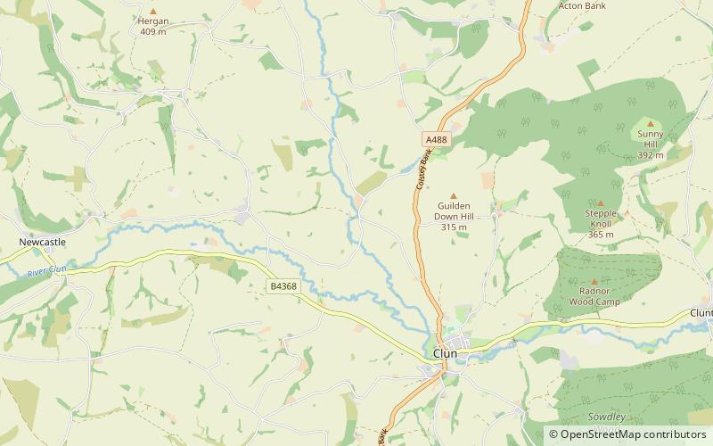 Bicton Castle location map