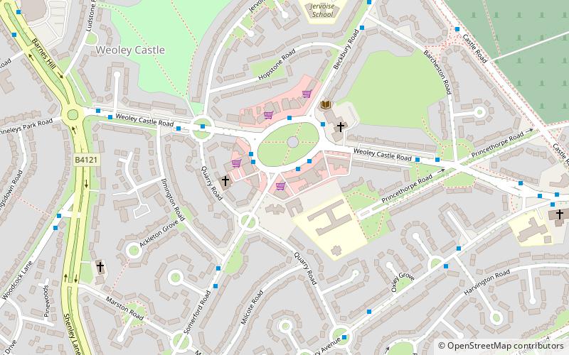 Weoley Castle location map