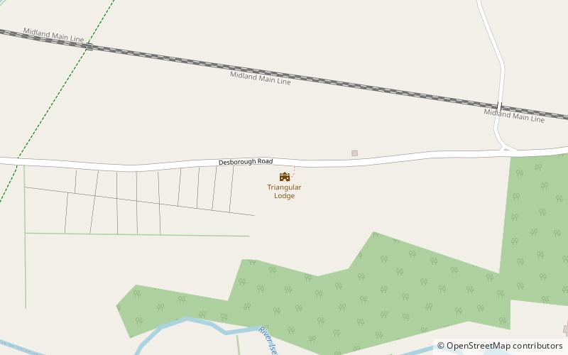 Rushton Triangular Lodge location map