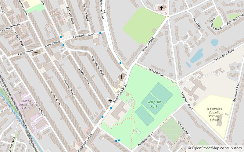 St Edward's Church location map