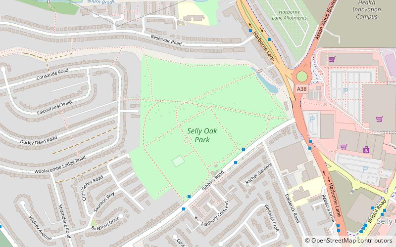 Selly Oak Park location map