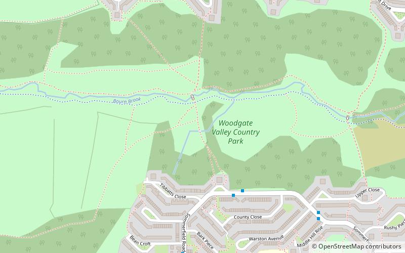 Woodgate Valley Country Park location map