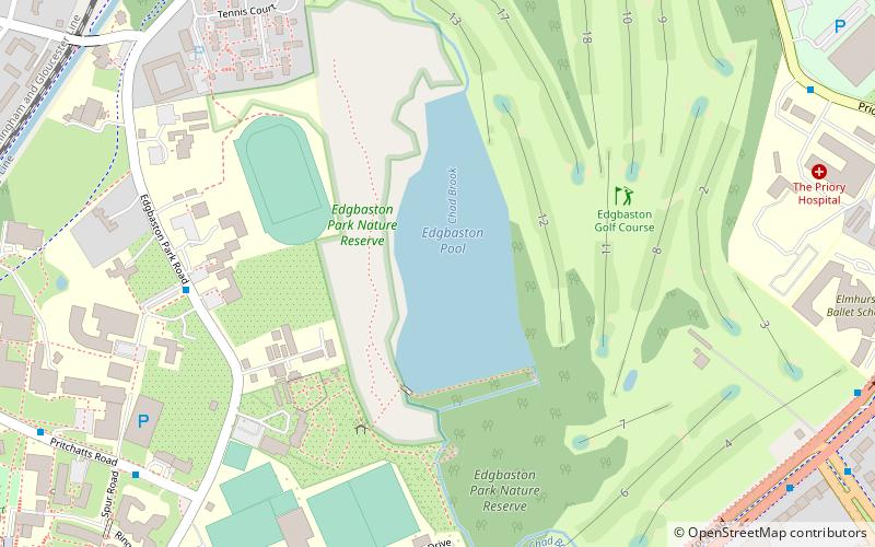 Edgbaston Pool location map
