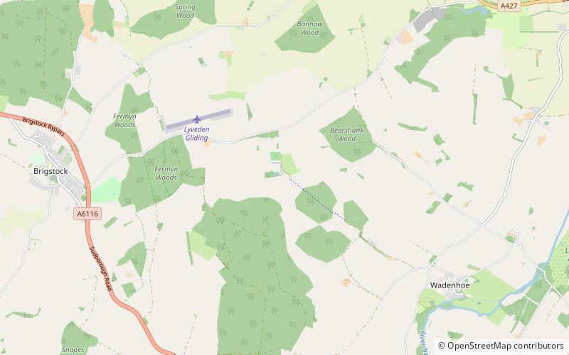Lyveden New Bield location map