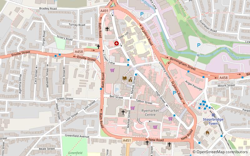 Stourbridge Library location map