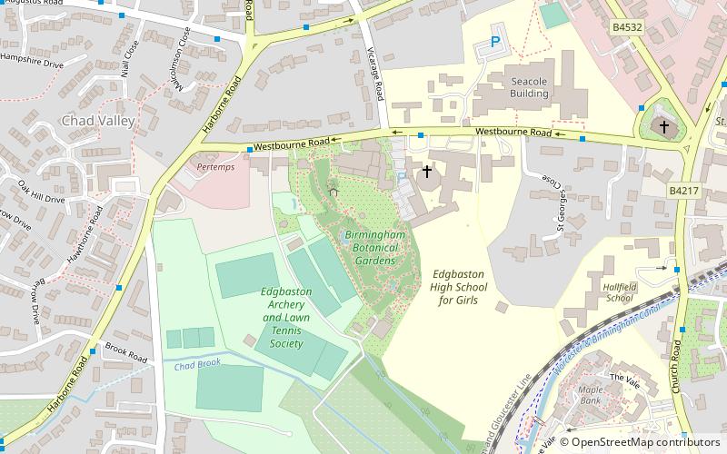 Birmingham Botanical Gardens location map