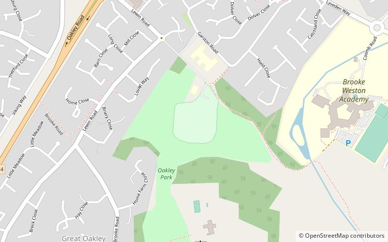 great oakley cricket club ground corby location map