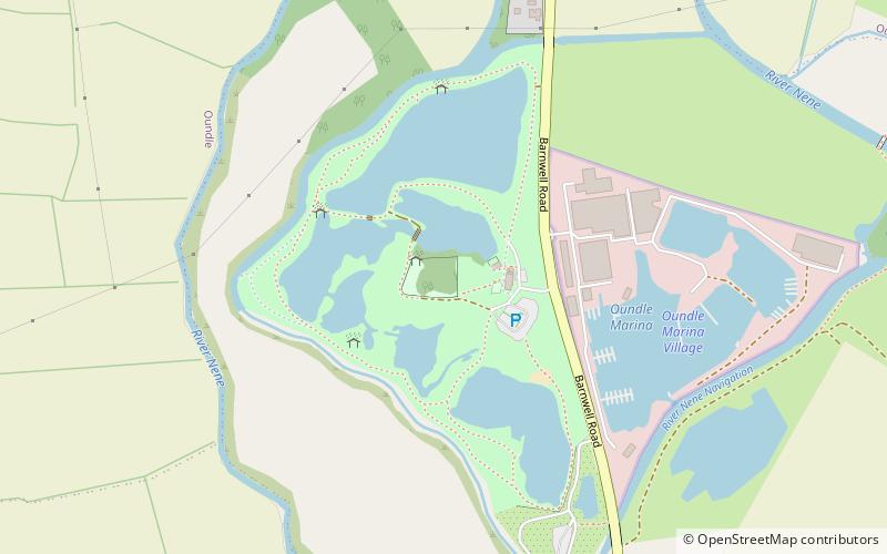 Barnwell Country Park location map