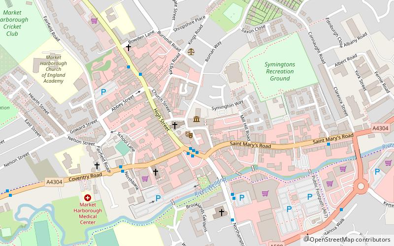 Market Harborough Library location map