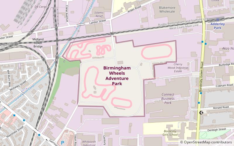 Birmingham Wheels Park location map
