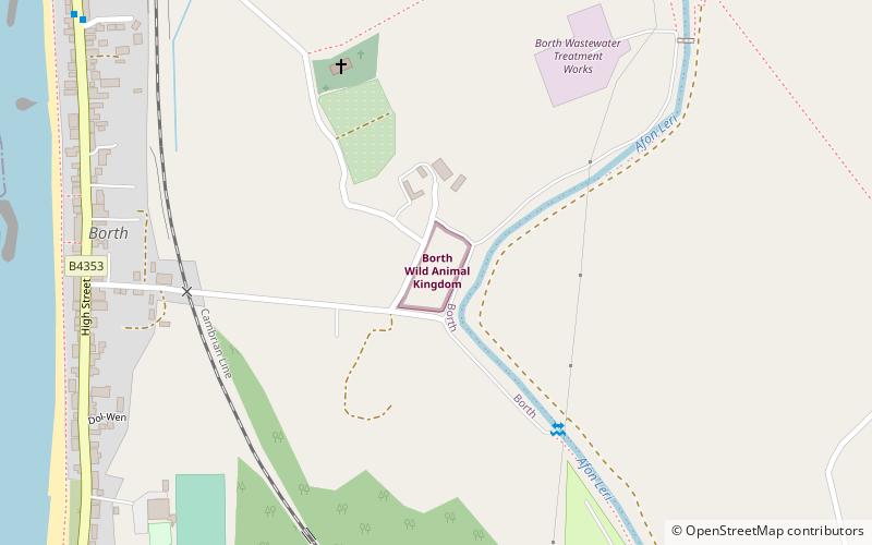 Borth Animalarium location map