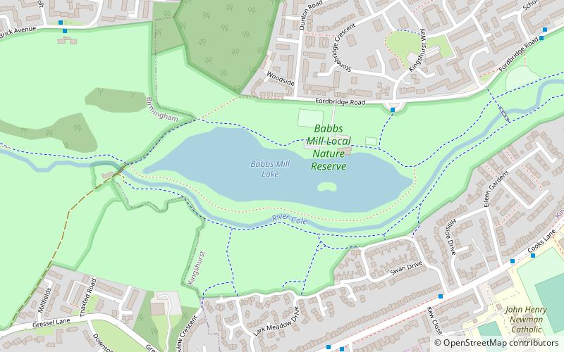 Babbs Mill Lake location map