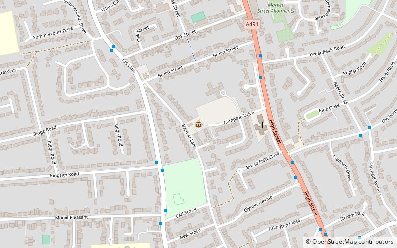 Broadfield House Glass Museum location map