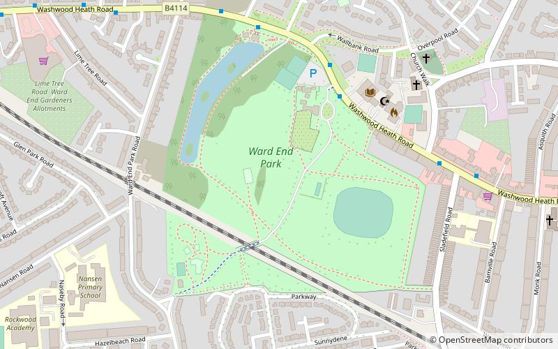Ward End Park location map