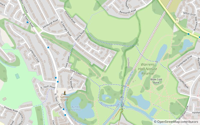 Bumble Hole Branch Canal location map