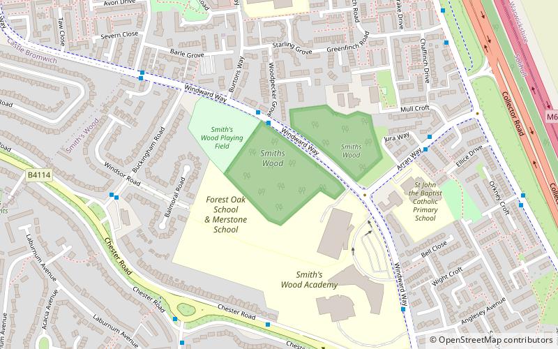 smiths wood birmingham location map