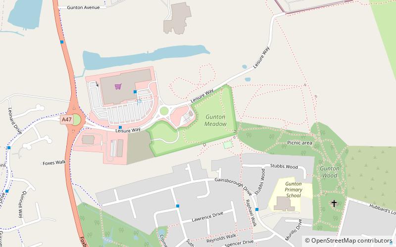 Gunton Meadow location map