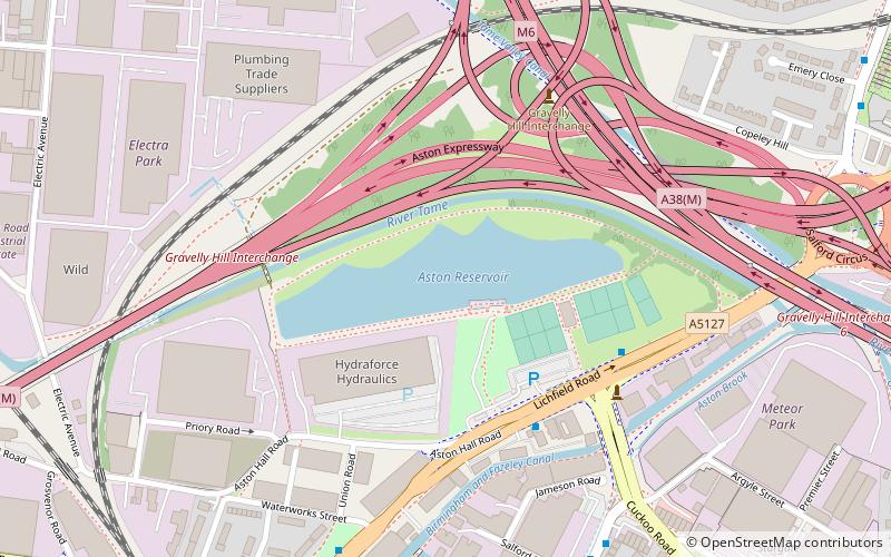 Aston Reservoir location map