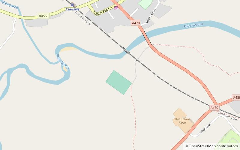 Recreation Ground, Caersws location map