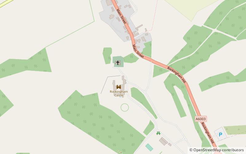 Rockingham Castle location map