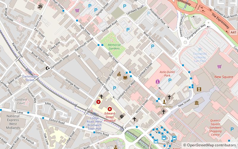 West Bromwich Town Hall location map