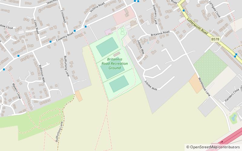 britannia fields hinckley location map