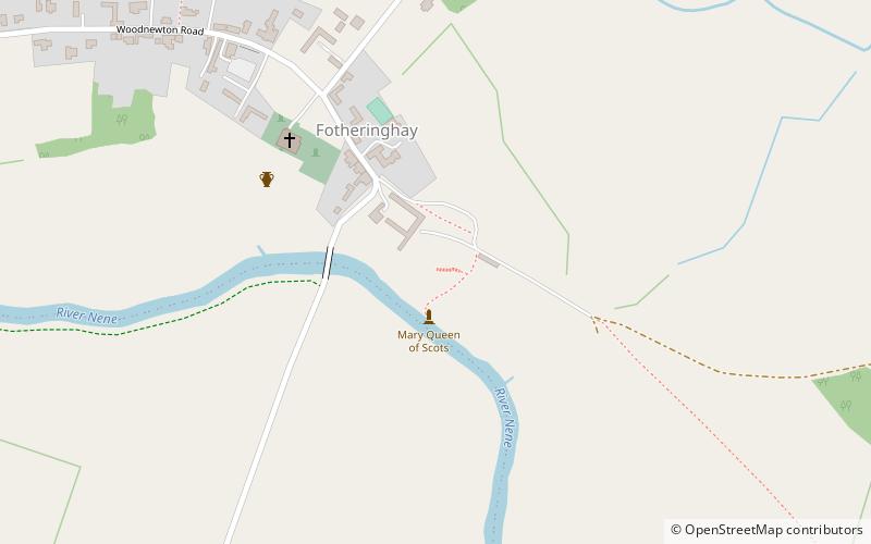 Fotheringhay Castle location map