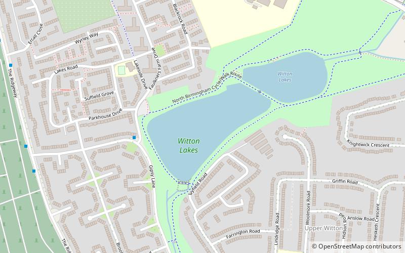Witton Lakes location map