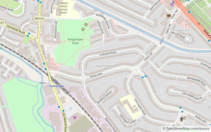 hamstead birmingham location map