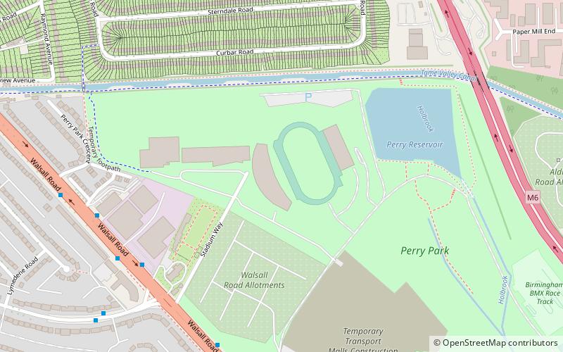 Alexander Stadium location map