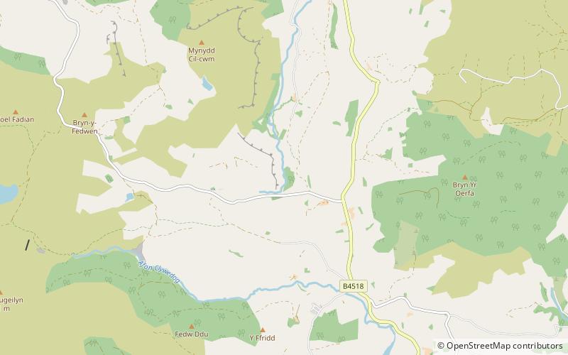 Ffrwd Fawr Waterfall location map