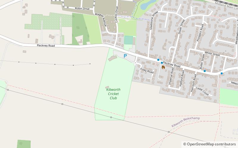 Kibworth Cricket Club New Ground location map