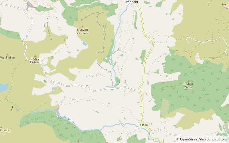 Dylife Gorge location map