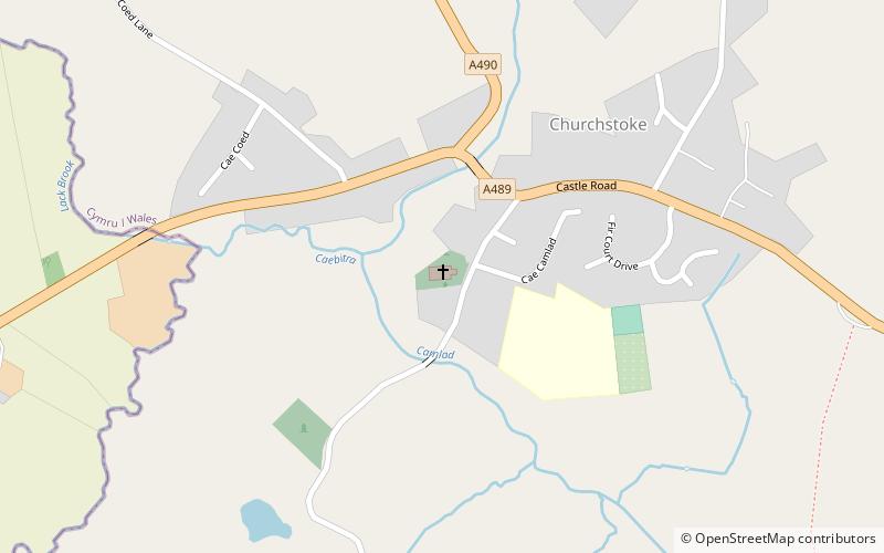 St Nicholas Church, Church Stoke location map