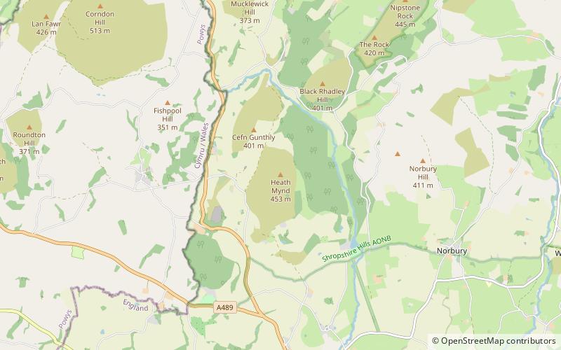 Heath Mynd location map